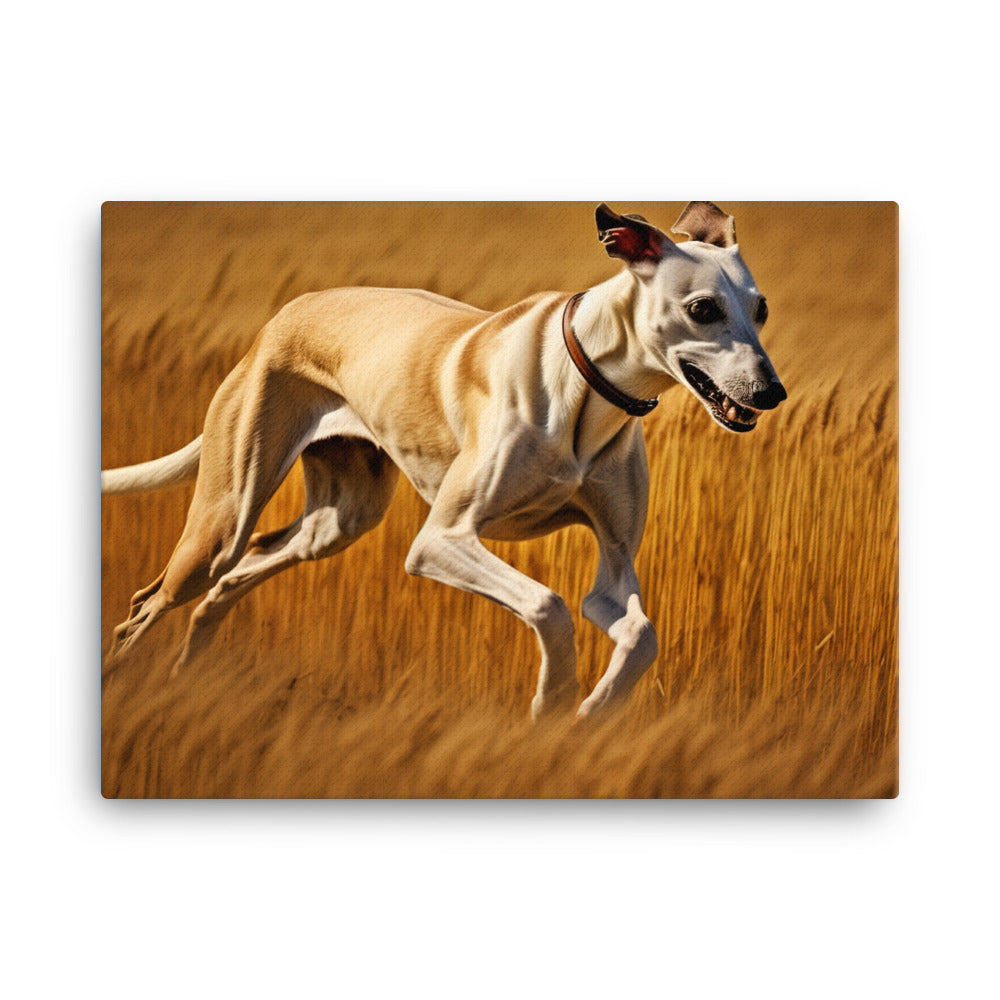 Whippet in Full Stride canvas - Posterfy.AI