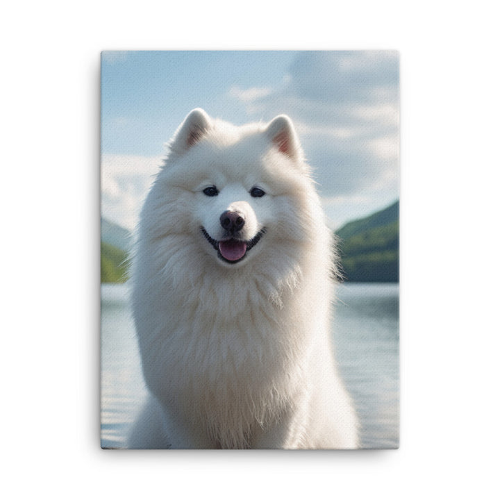 Samoyed Serenity Canvas - PosterfyAI.com