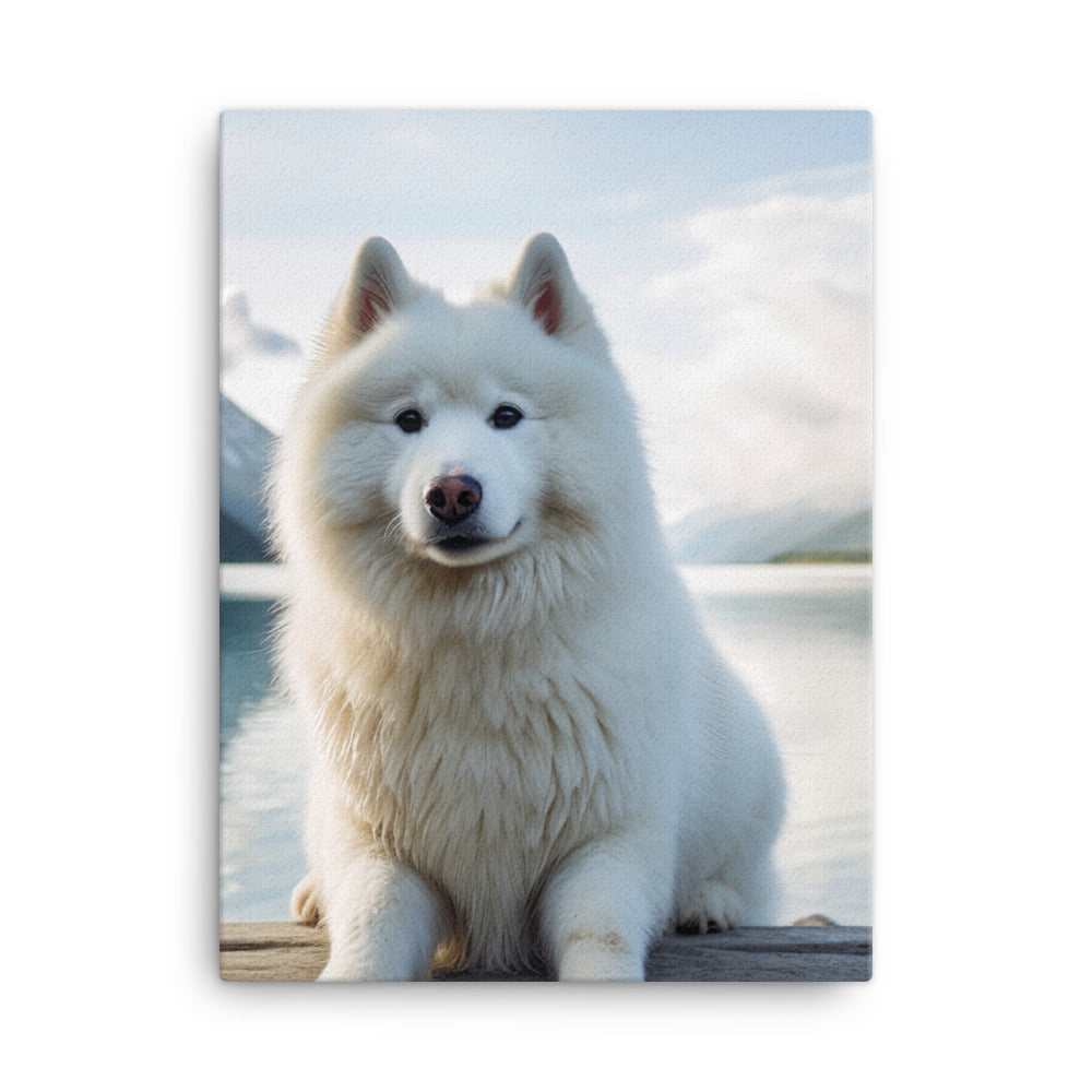 Samoyed Serenity Canvas - PosterfyAI.com