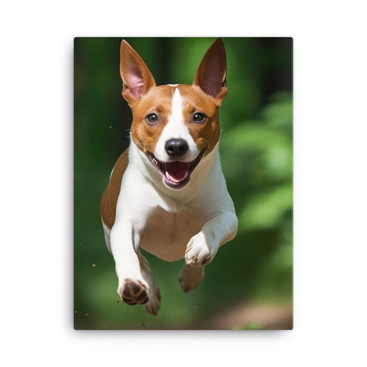 Running Basenji Canvas - PosterfyAI.com