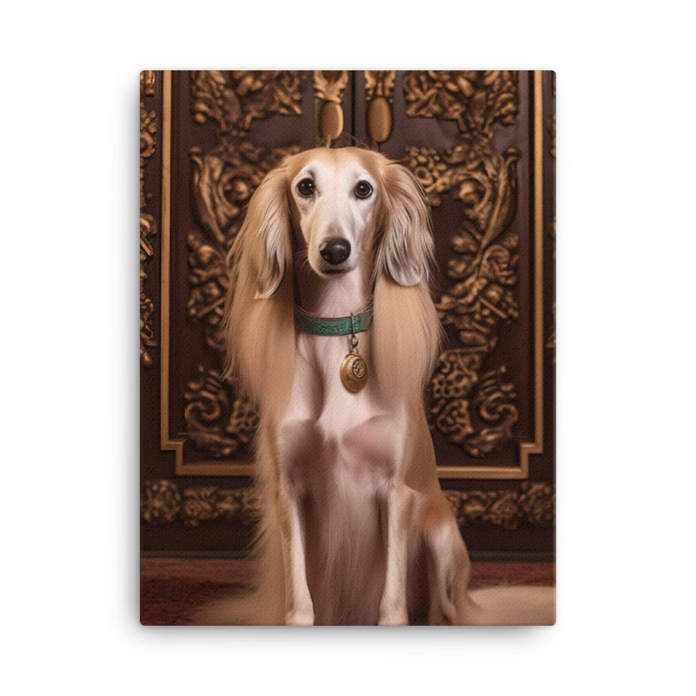 Regal Saluki Canvas - PosterfyAI.com