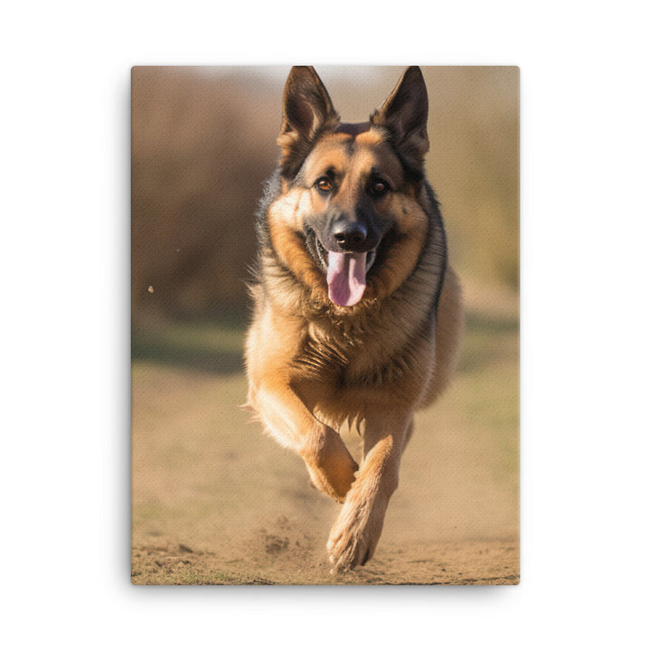 German Shepherd Canvas - PosterfyAI.com