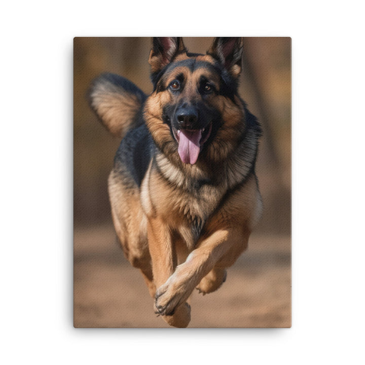 German Shepherd Canvas - PosterfyAI.com