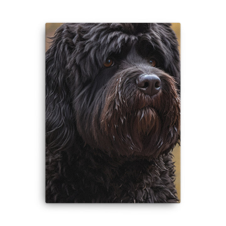 Portuguese Water Dog walk Canvas - PosterfyAI.com