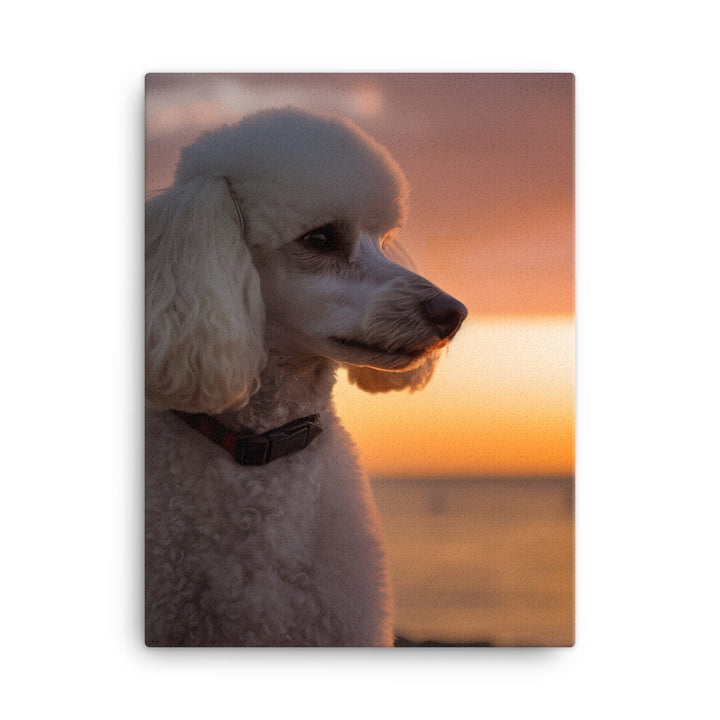 Poodle by the Seaside Canvas - PosterfyAI.com