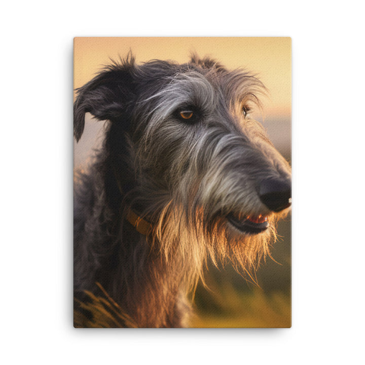 Majestic Scottish Deerhound at Sunset Canvas - PosterfyAI.com