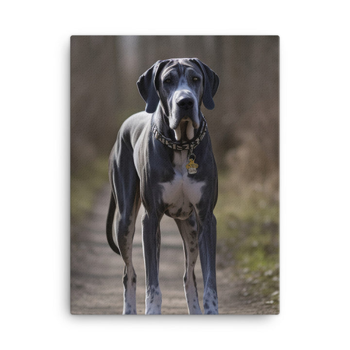 Majestic Great Dane on a Stroll Canvas - PosterfyAI.com