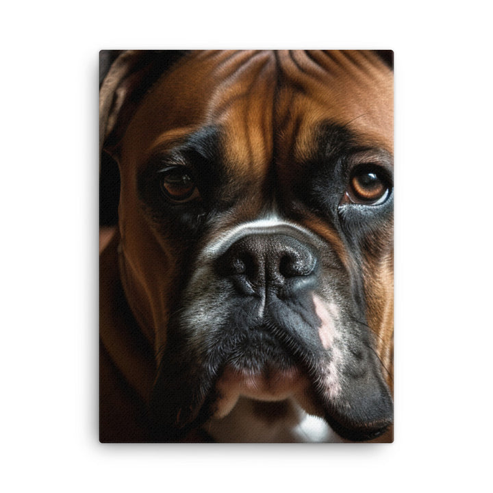 Majestic Boxer Portrait Canvas - PosterfyAI.com