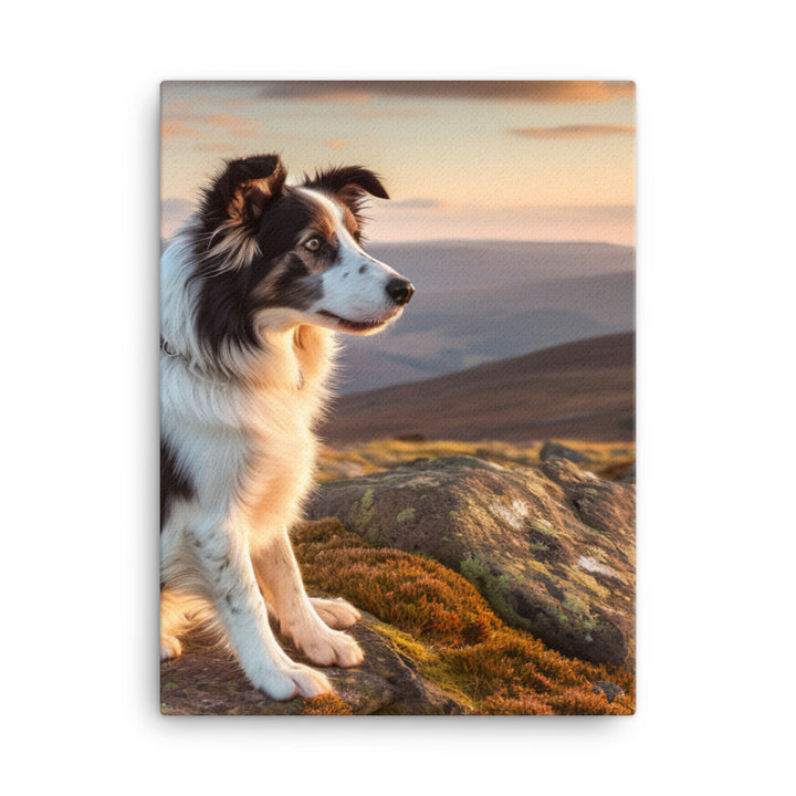Majestic Border Collie Canvas - PosterfyAI.com
