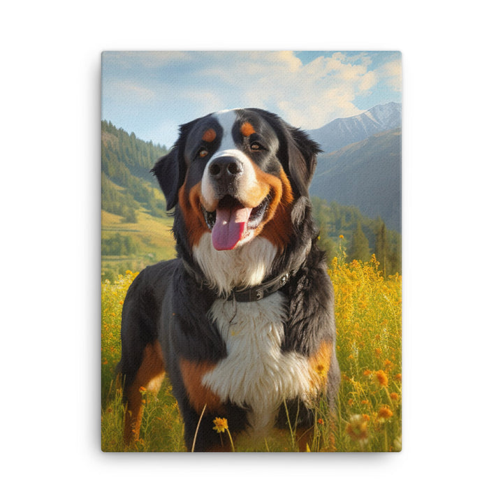 Majestic Bernese Mountain Dog Canvas - PosterfyAI.com