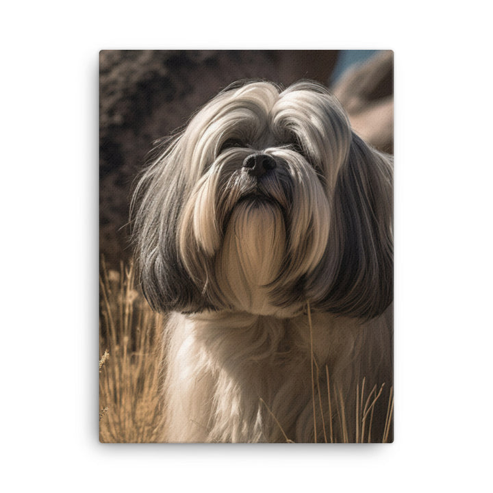Lhasa Apso in Nature Canvas - PosterfyAI.com