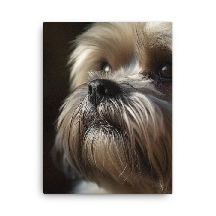 Lhasa Apso Gaze Canvas - PosterfyAI.com