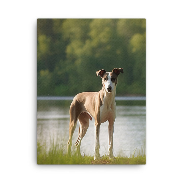 Greyhound by the Lake Canvas - PosterfyAI.com