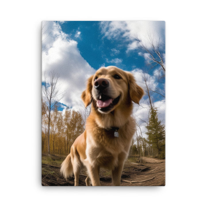 Golden Retriever Canvas - PosterfyAI.com