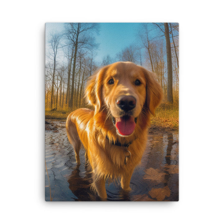 Golden Retriever Canvas - PosterfyAI.com
