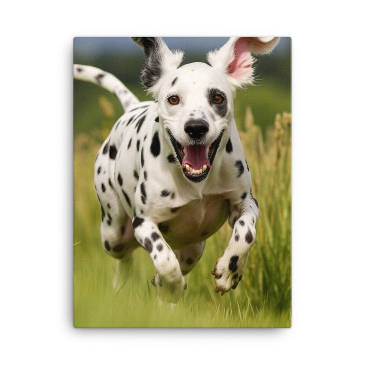 Dalmatian in Action Canvas - PosterfyAI.com