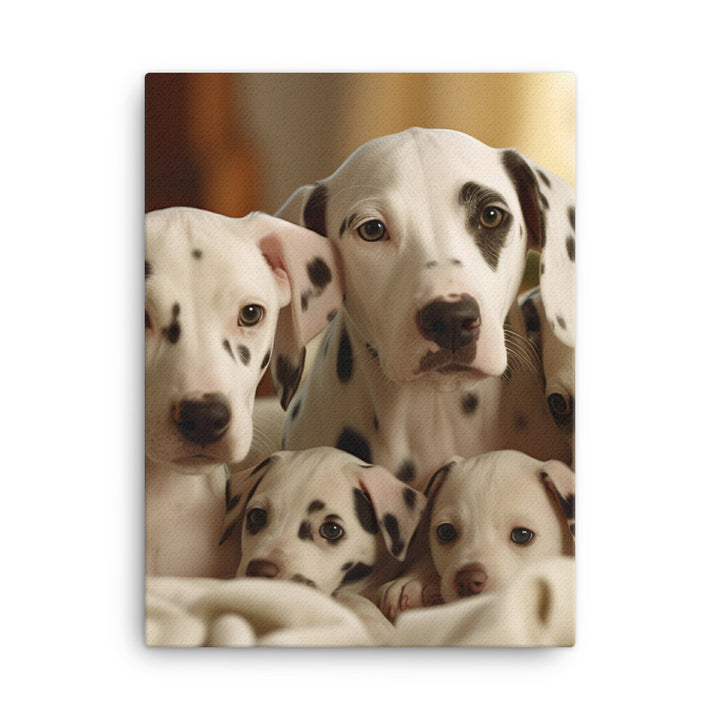 Dalmatian Family Time Canvas - PosterfyAI.com