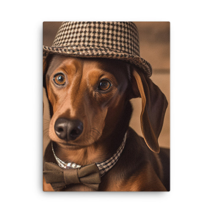 Dachshund Fashion Shoot Canvas - PosterfyAI.com