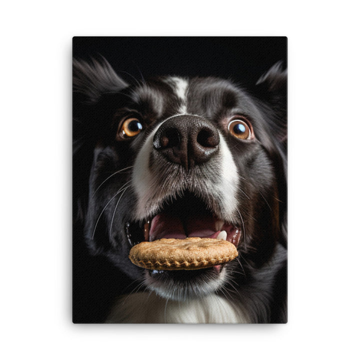 Clever Border Collie Canvas - PosterfyAI.com