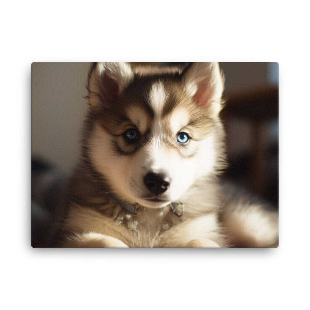 Gentle Alaskan Malamute Pup canvas - Posterfy.AI