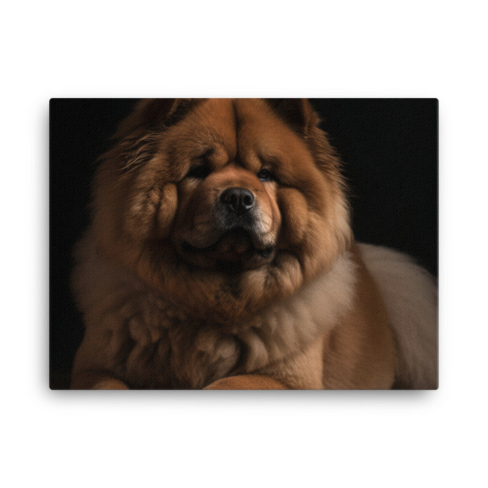 Chow Chow Sitting Proudly canvas - Posterfy.AI