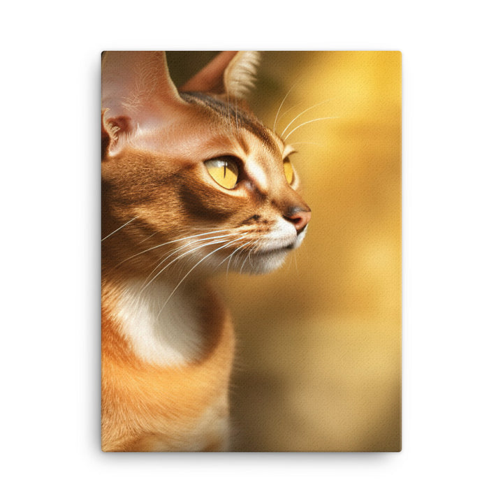 Playful Spirit of Abyssinian Cat Canvas - PosterfyAI.com