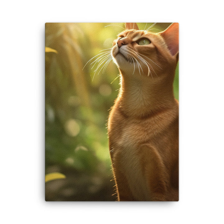 Elegance of Abyssinian Cat Canvas - PosterfyAI.com