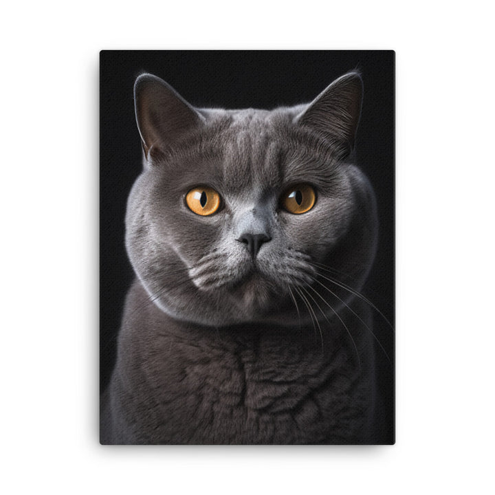 British Shorthair Cat Canvas - PosterfyAI.com