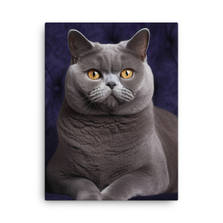British Shorthair Cat Canvas - PosterfyAI.com