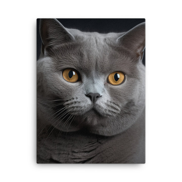 British Shorthair Cat Canvas - PosterfyAI.com