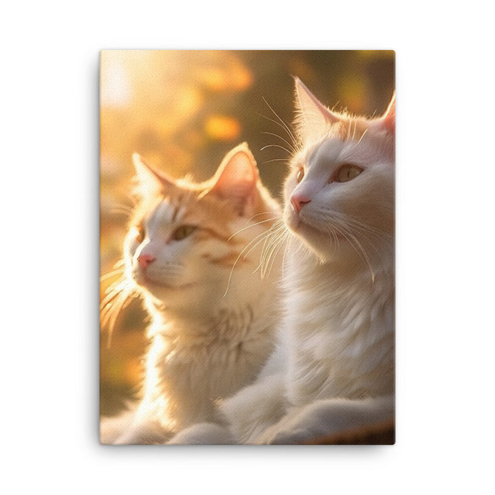 Turkish Van Cat Basking Canvas - PosterfyAI.com
