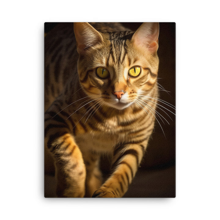 Egyptian Mau Cat Canvas - PosterfyAI.com