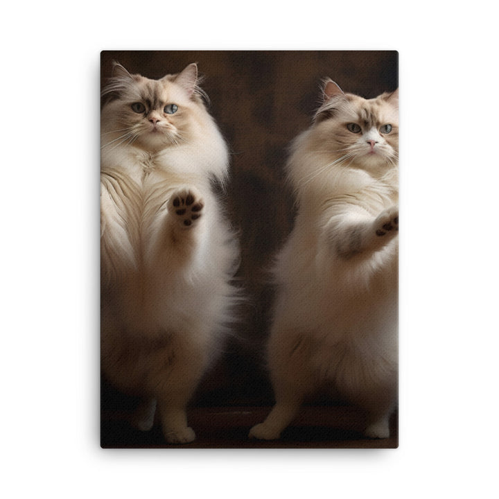 Ragdoll Cat in Motion Canvas - PosterfyAI.com
