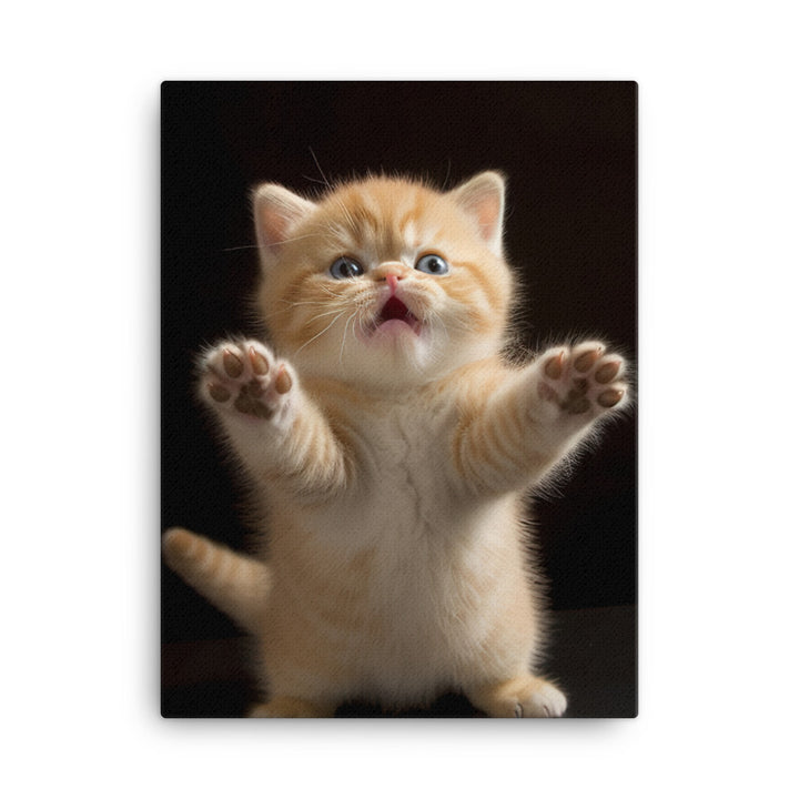 Exotic Shorthair Kitten Canvas - PosterfyAI.com