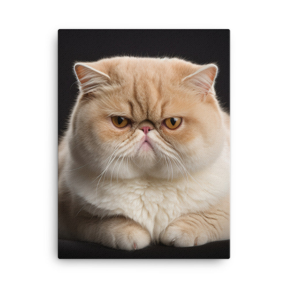 Elegance of Exotic Shorthair Cat Canvas - PosterfyAI.com