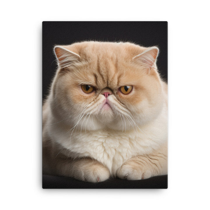 Elegance of Exotic Shorthair Cat Canvas - PosterfyAI.com