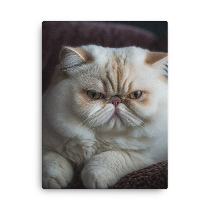 Elegance of Exotic Shorthair Cat Canvas - PosterfyAI.com
