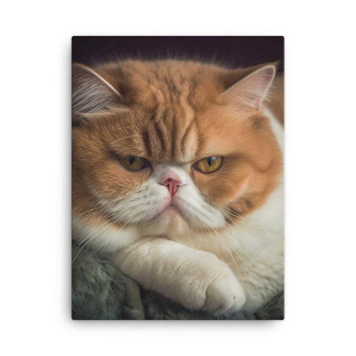 Elegance of Exotic Shorthair Cat Canvas - PosterfyAI.com