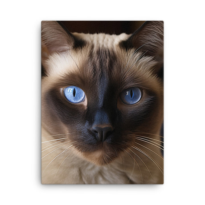 Majestic Siamese Beauty Canvas - PosterfyAI.com