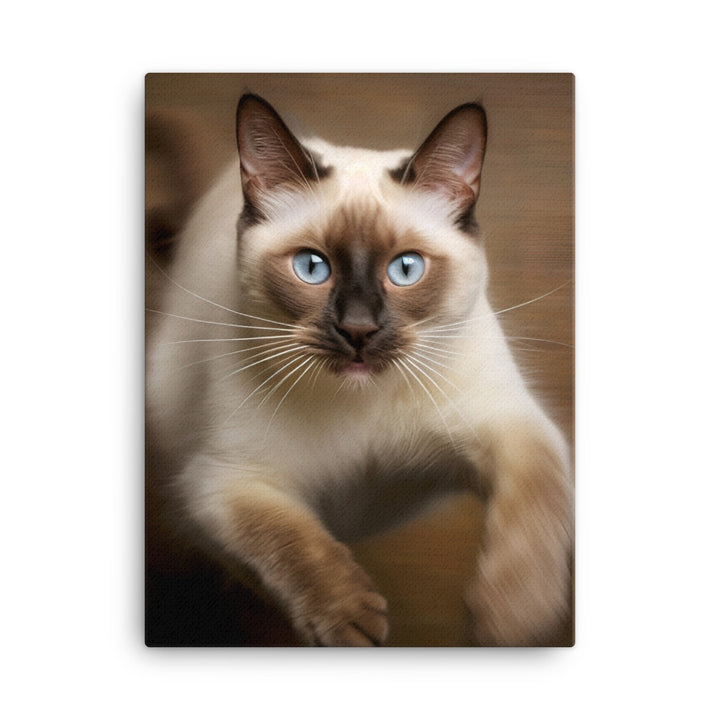Graceful Siamese in Motion Canvas - PosterfyAI.com