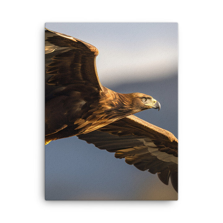 Golden Eagle soaring high in the sky Canvas - PosterfyAI.com