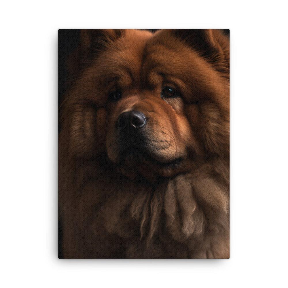 Chow Chow Sitting Proudly Canvas - PosterfyAI.com