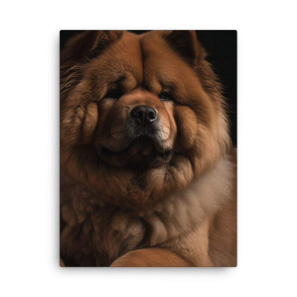 Chow Chow Sitting Proudly Canvas - PosterfyAI.com