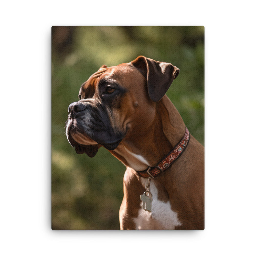 Boxer in the Park Canvas - PosterfyAI.com