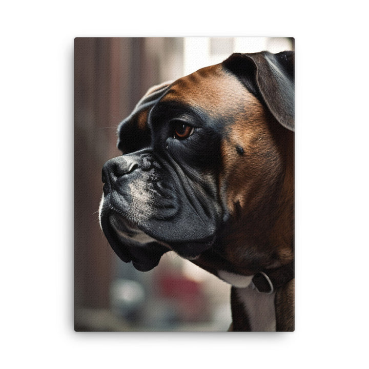 Boxer in the City Canvas - PosterfyAI.com
