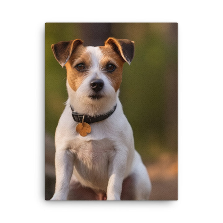 Adorable Jack Russell Terrier Posing for Camera Canvas - PosterfyAI.com