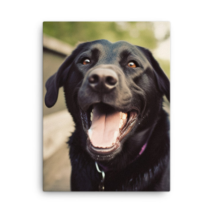 A portrait of a happy Labrador Retriever Canvas - PosterfyAI.com
