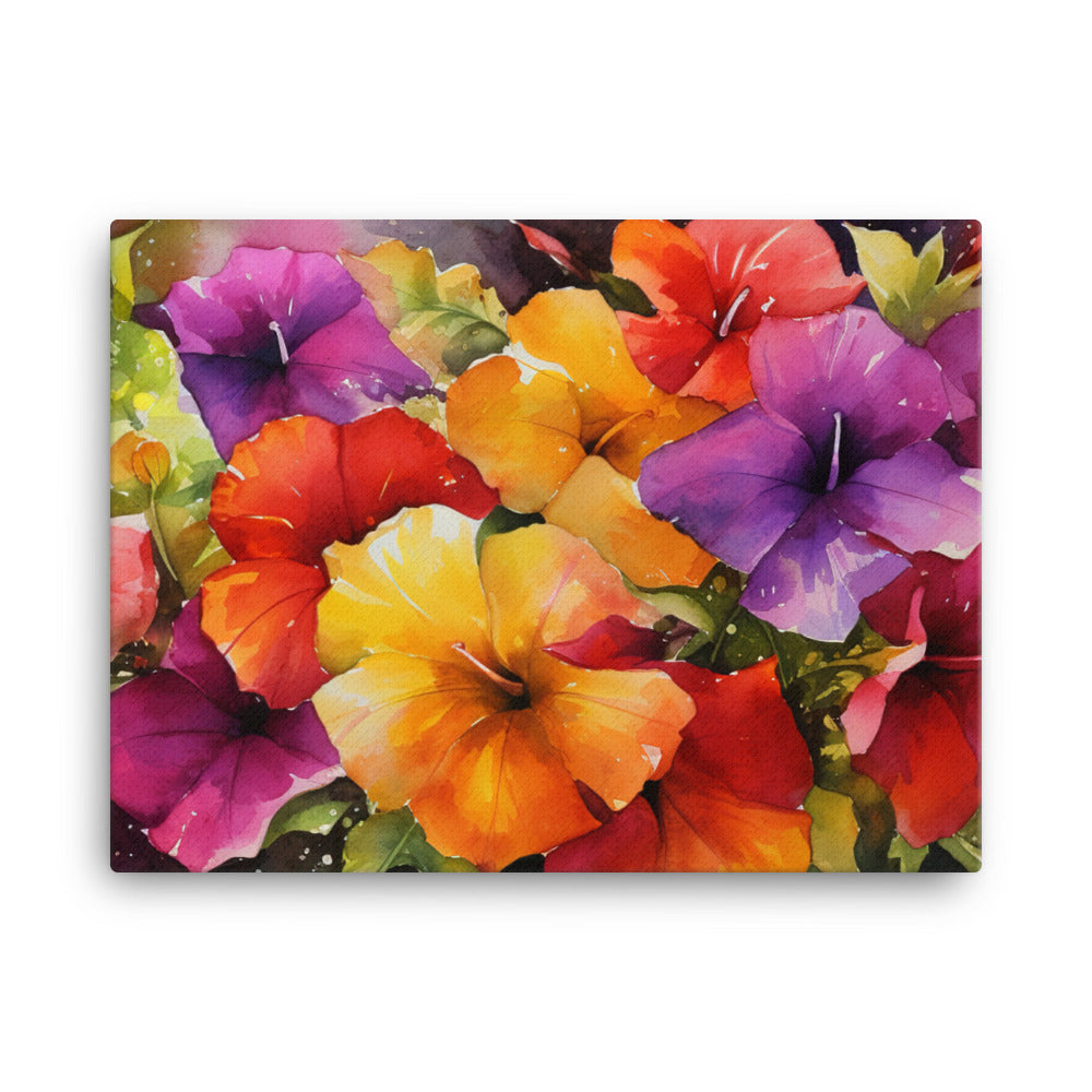 Vibrant Petunias canvas - Posterfy.AI