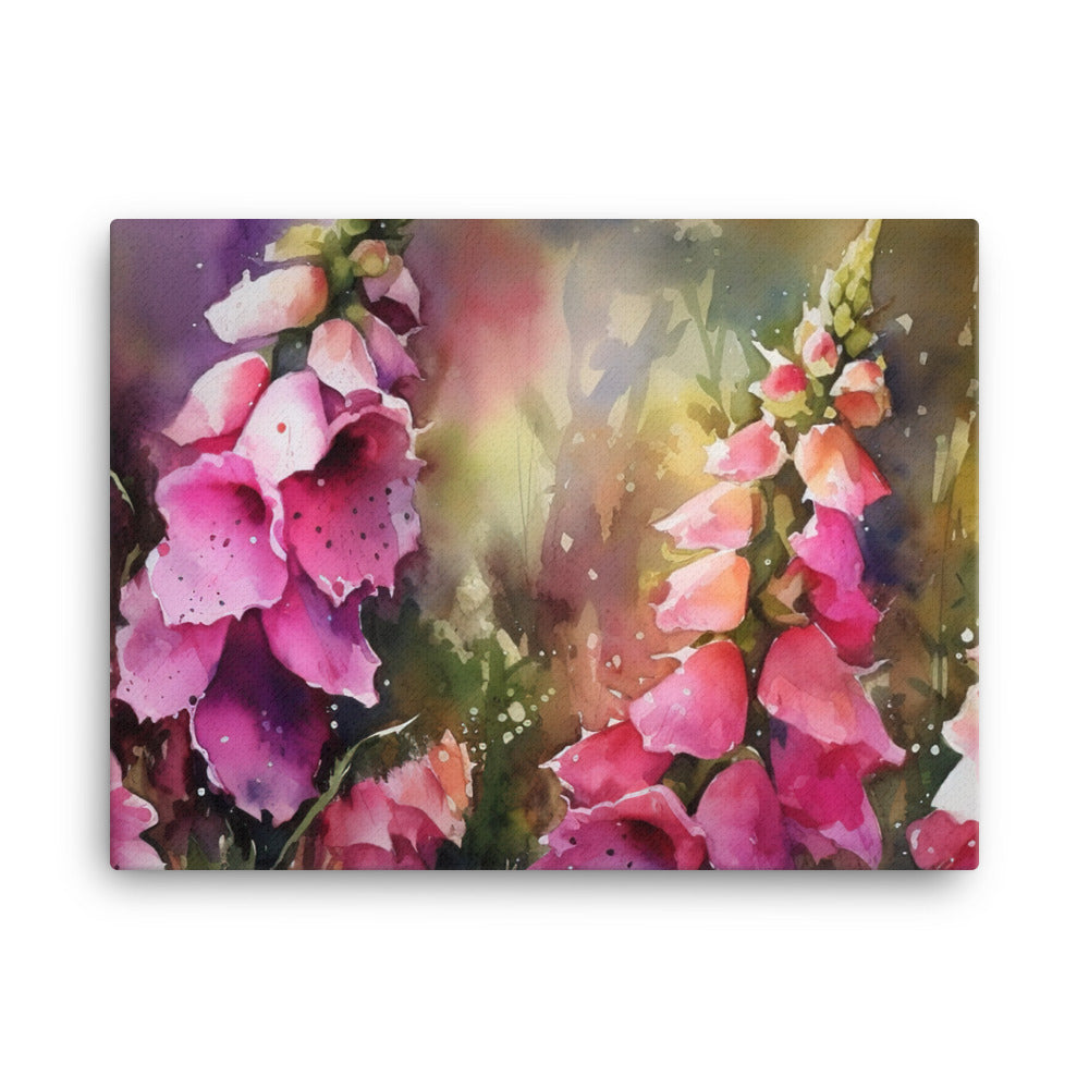 Majestic Foxgloves canvas - Posterfy.AI