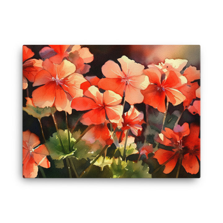 Radiant Geranium Sunsets canvas - Posterfy.AI